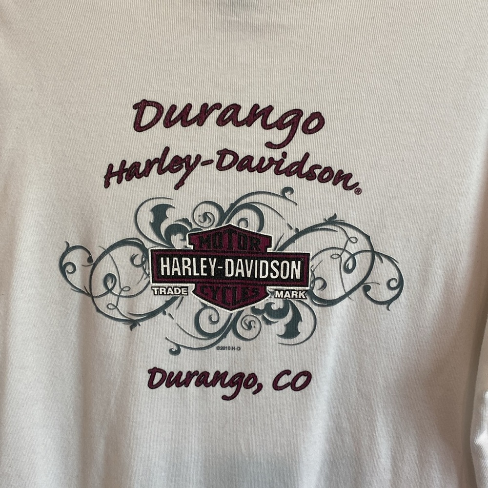 SOLD❣️❣️Y2K Grunge White Harley Davidson Shirt✨ - Picture 8 of 9